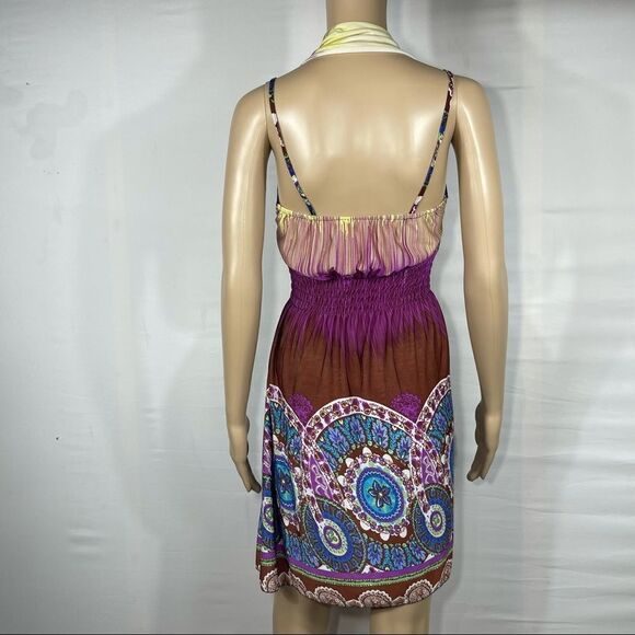 Purple Bohemian Halter Summer Dress - Picture 8 of 11